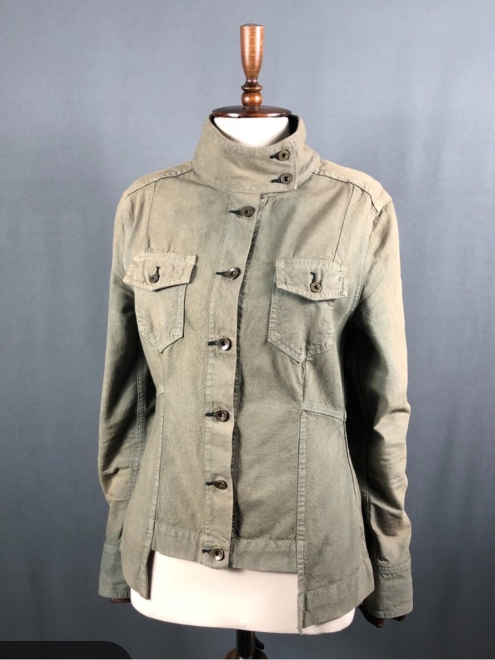 rag & bone Olive Green Military-Style Utility Jacket. Size M